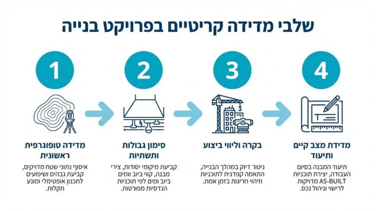 ציוד מדידה אופטי מתקדם באתר בנייה