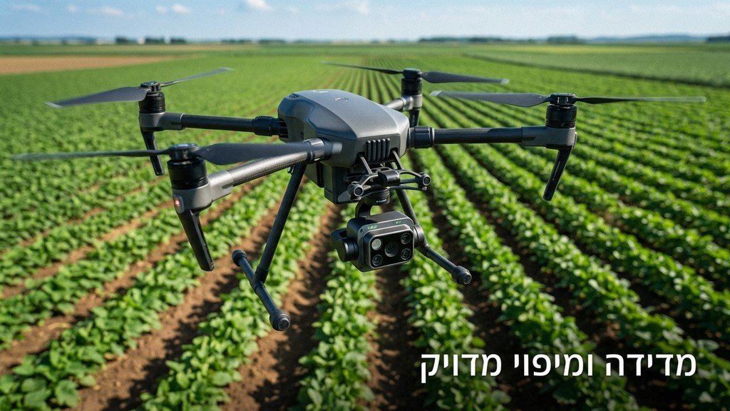 שימוש ברחפן מקצועי עבור שירותי מדידת שטחים חקלאיים